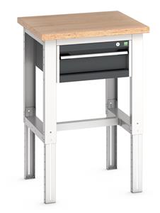 41003530.** Bott Cubio basic workstand 750mm wide x 750mm deep x 740-1140mm adjustable height. The adjustable height workstand units can be adjusted to a pitch of 50mm and are fixed by a bolt in each leg. The workstand has a U.D.L capacity of 1000kg and comes...
